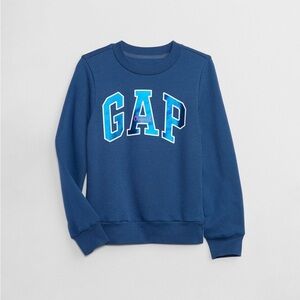 GAP KIDS GIRLS METALLIC LOGO SWEATSHIRT - BLUE SIZE MEDIUM (NEW WITH TAGS) A13